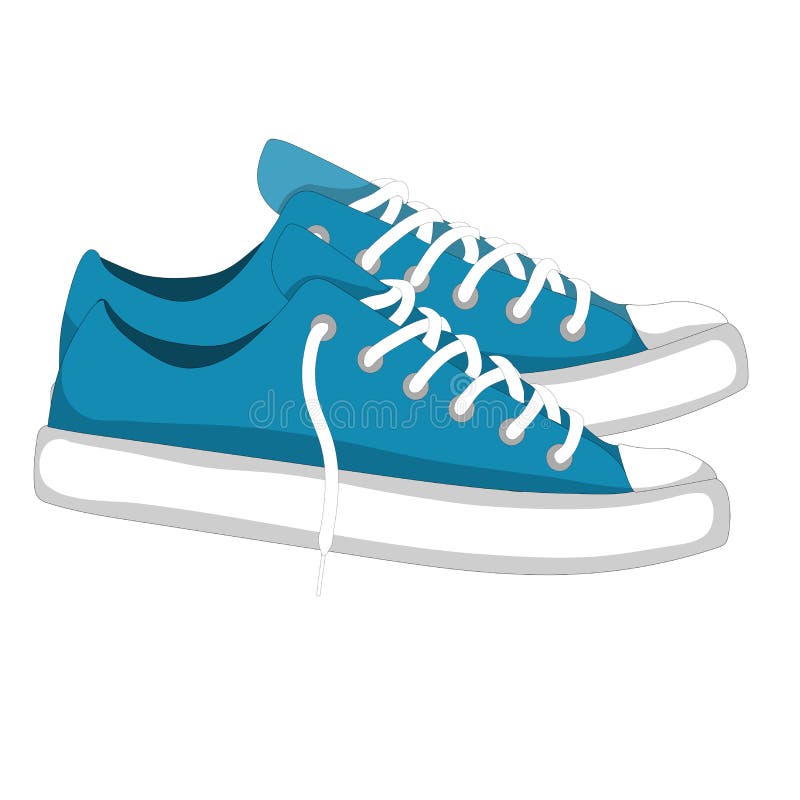 Snickers Shoes Vector Illustration, Cartoon Flat Fitness Sneakers Shoes ...