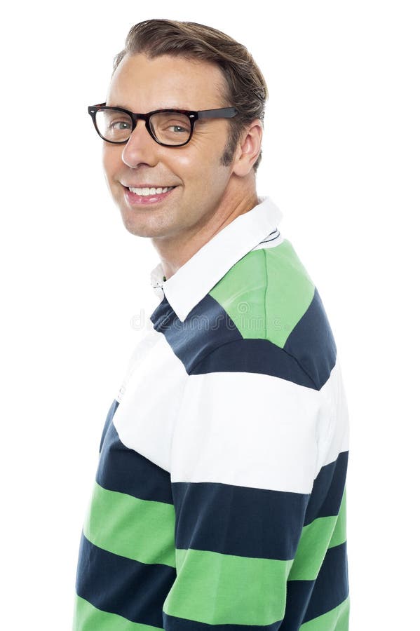 Fashionable young man posing. Half length portrait royalty free stock photography Fashionable young man posing. Half length portrait royalty free stock photography