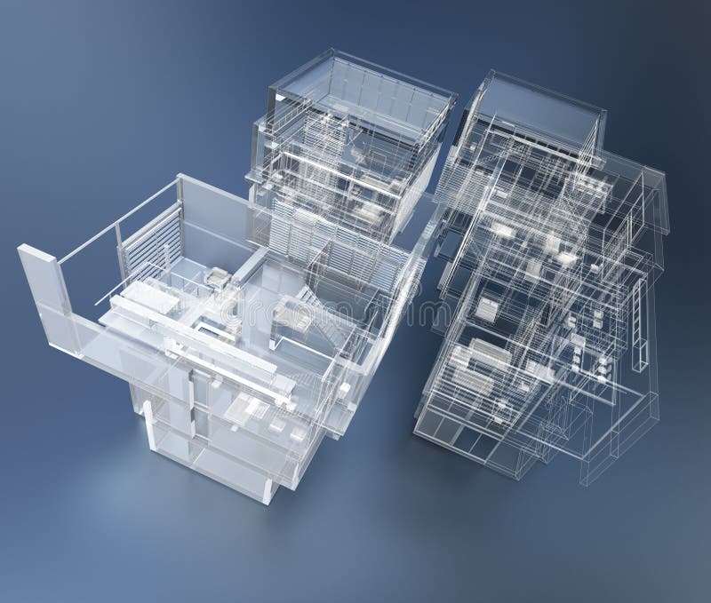Fasi di progetto di architettura royalty illustrazione gratis Fasi di progetto di architettura royalty illustrazione gratis