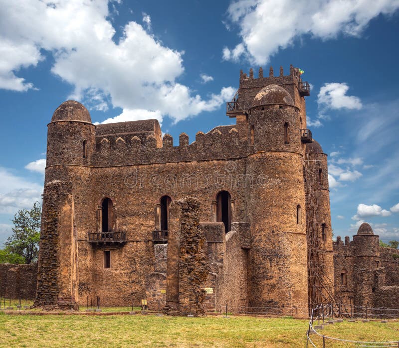 Fasil Ghebbi, château dans Gondar, héritage d'Ethipia images libres de droits Fasil Ghebbi, château dans Gondar, héritage d'Ethipia images libres de droits