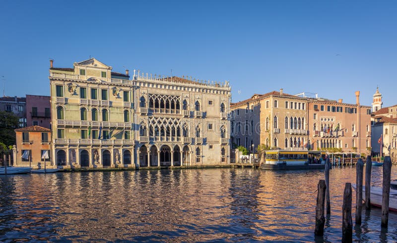 Fassade von Oro-Palast ` Ca D auf Grand Canal in Venedig, Italien lizenzfreie stockbilder Fassade von Oro-Palast ` Ca D auf Grand Canal in Venedig, Italien lizenzfreie stockbilder