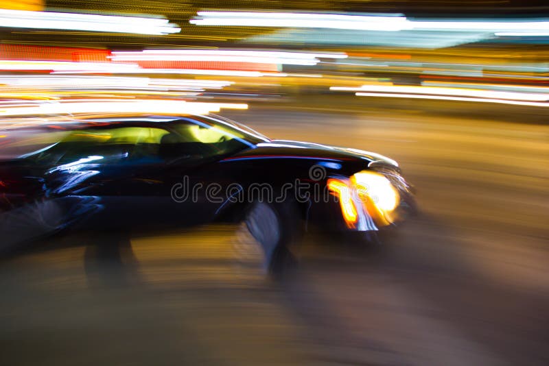 Fast car city blure