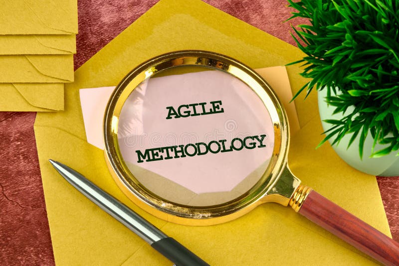 Fast changes concept. AGILE METHODOLOGY written in a letter from a postal envelope stock photo