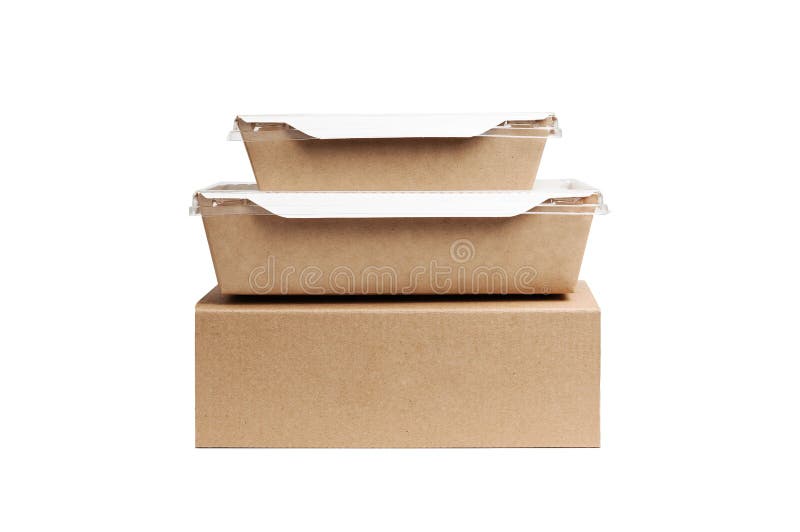 Download Fast Conveyance In City. Cardboard Lying On Top Of Each Other. Food Box Delivery Service. Mockup ...