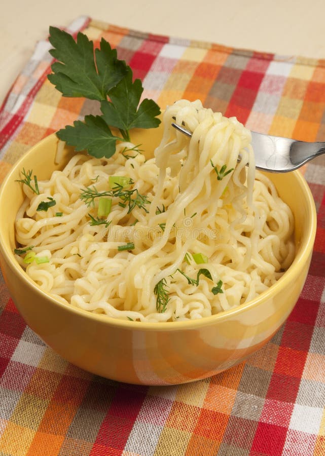 Fast cooking noodles stock image. Image of fork, noodles 37074087