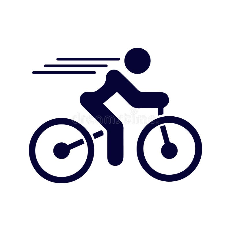 Fast cycle riding icon stock vector. Illustration of vector 262619123