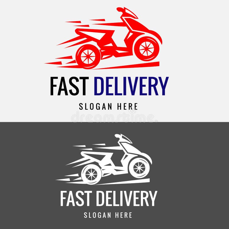 Fast Delivery Bike Logo Template Stock Vector Illustration of courier