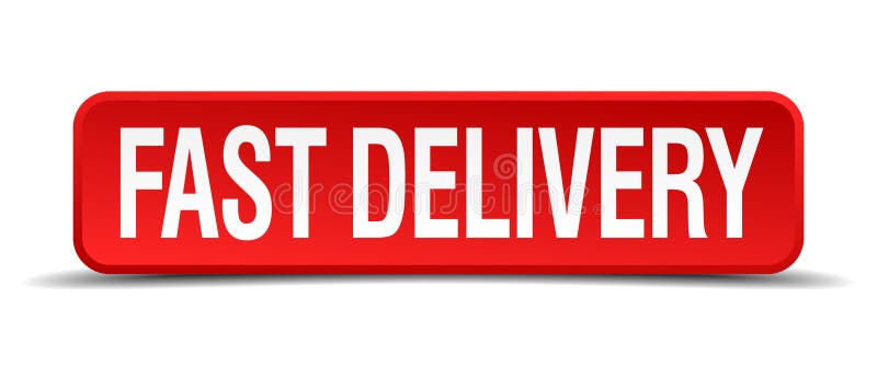 Fast delivery button stock vector. Illustration of element - 121127301