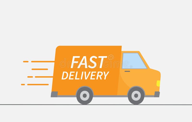 Fast Delivery Truck. Fast Shipping. Design for Website and Mobile Apps ...