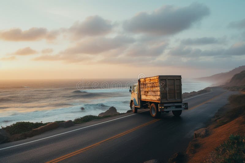 Fast and Efficient Delivery Truck Service royalty free illustration