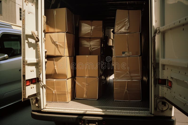 Fast and Efficient Delivery Truck Service stock illustration