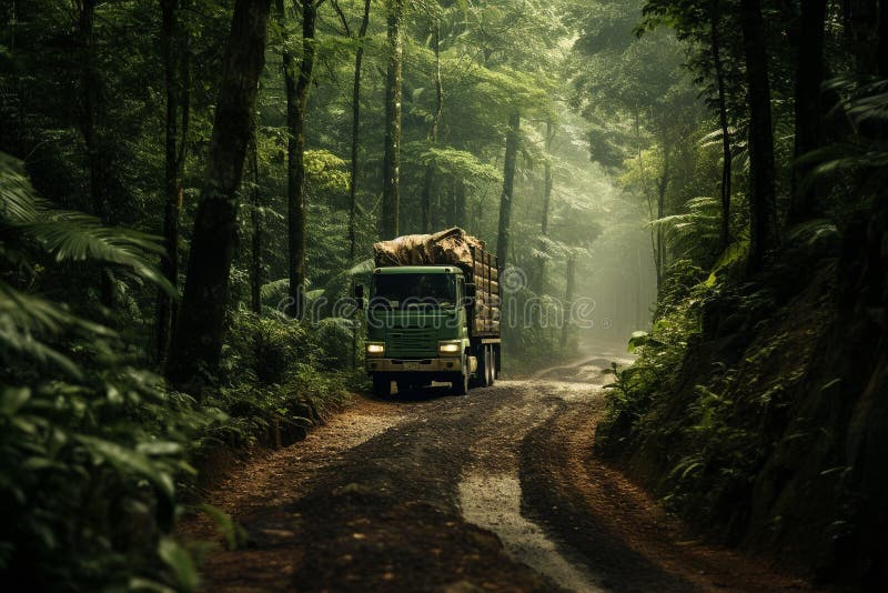 Fast and Efficient Delivery Truck Service stock illustration