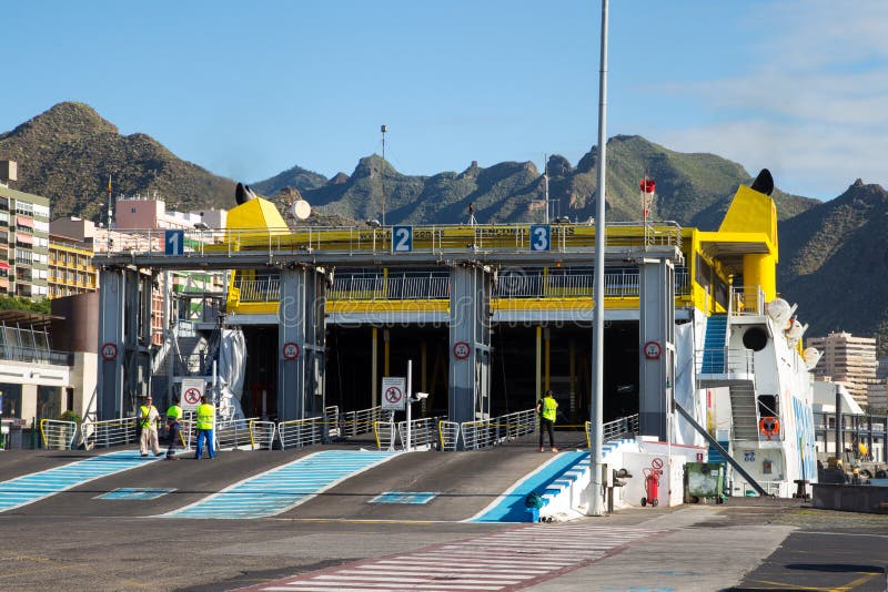 Fast ferry Fred Olsen Express at Tenerife Spain royalty free stock images
