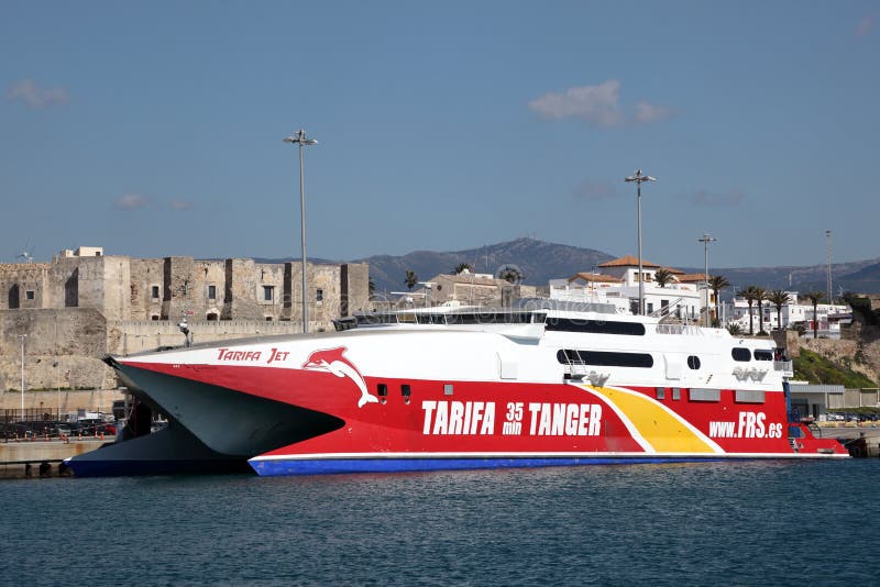 Fast ferry ship in Spain royalty free stock image