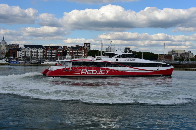Fast ferry Southampton UK stock photos