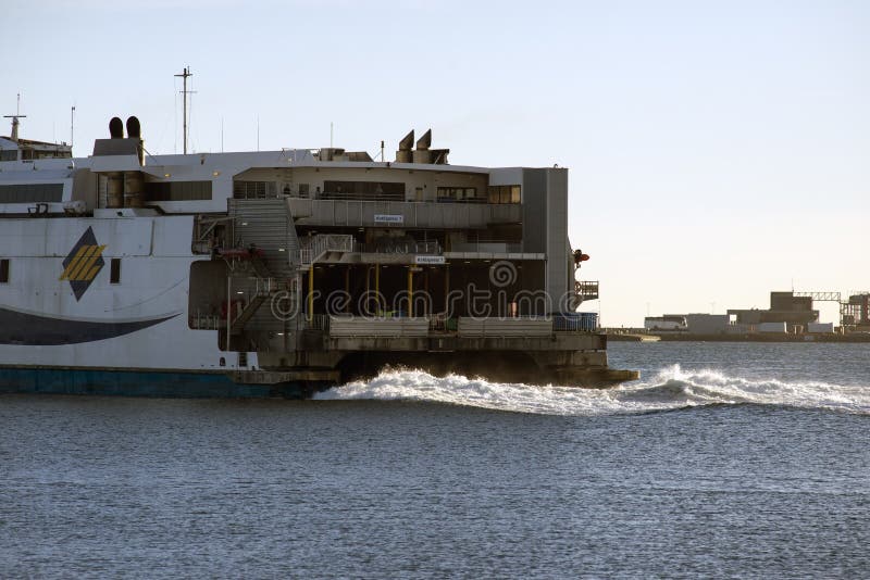 Fast ferry to Samso royalty free stock photo