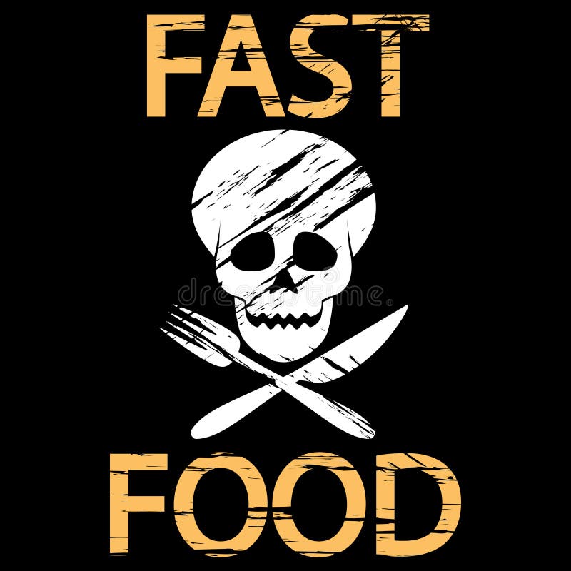 Illustration background of fast food as unhealthy lifestyle.