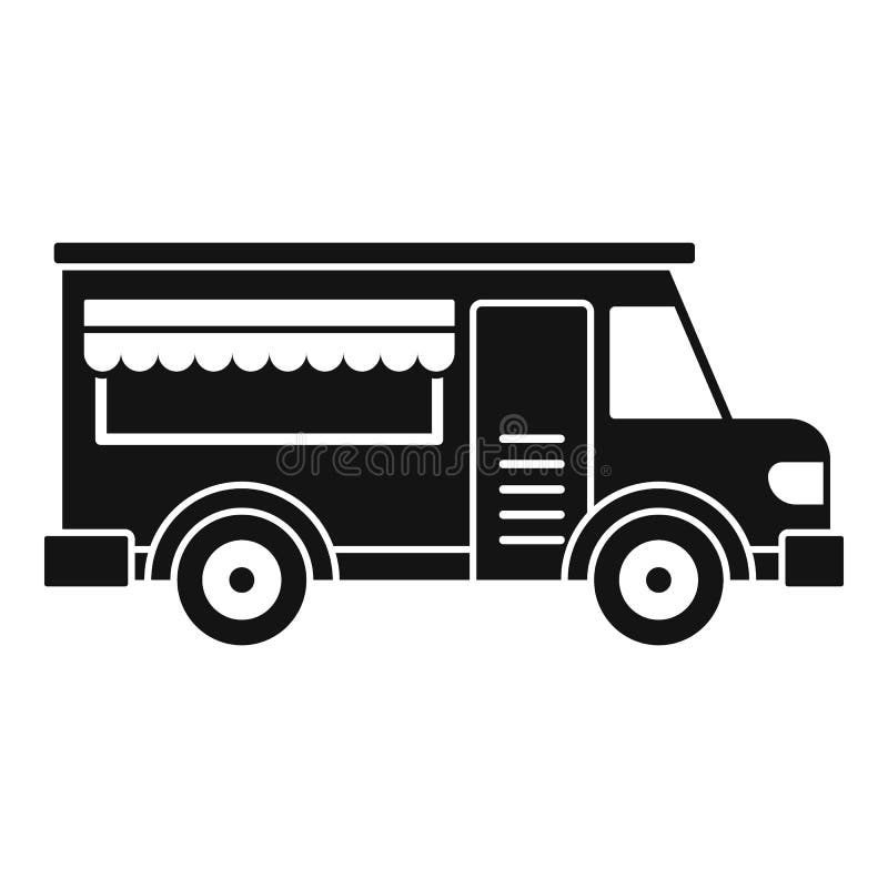 Fast food ciężarowa ikona, prosty styl ilustracji Fast food ciężarowa ikona, prosty styl ilustracji