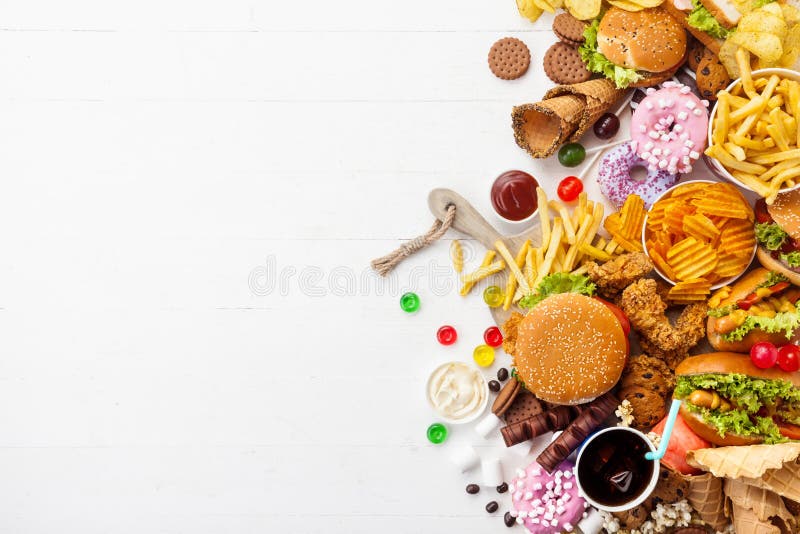 Fast Food Dish on White Background Stock Photo - Image of food, french:  148960914