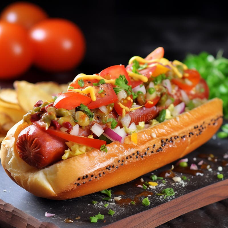 Fast food hot doga zdjęcia royalty free