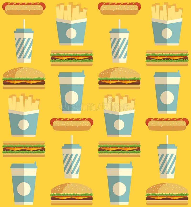 Fast Food icon pattern.