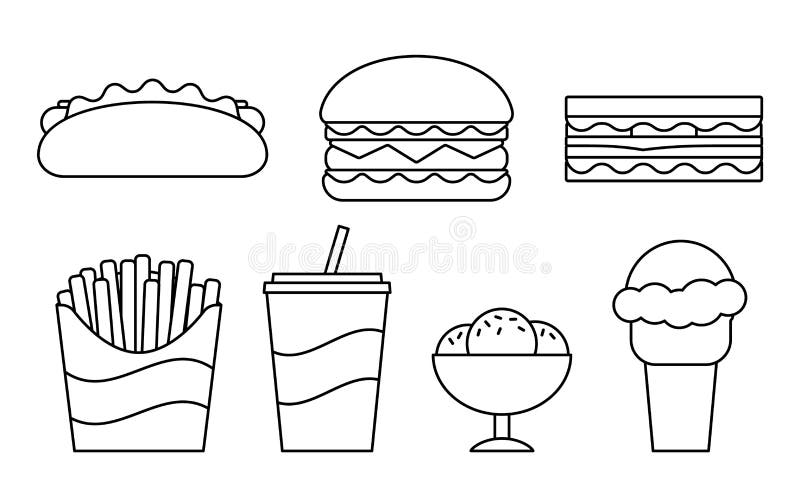 restaurant signs coloring pages