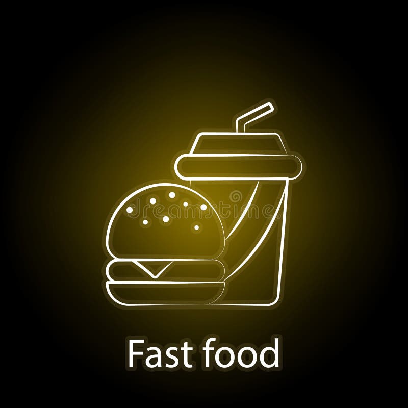 Download Fast Food Food Line Neon Icon Element Of Food Illustration Icon Signs And Symbols Can Be Used For Web Logo Mobile App Ui Ux Stock Illustration Illustration Of Yellow Fastfood 156783748