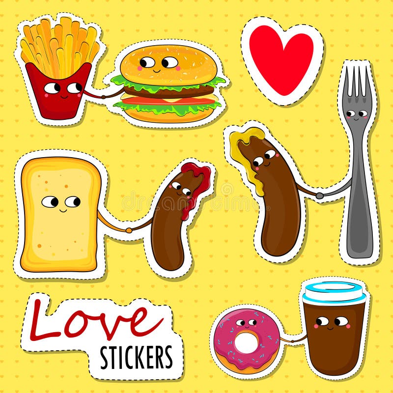 Kawaii Junk Food Stickers