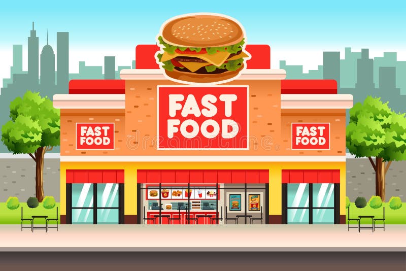 Fast Food restauracja royalty ilustracja Fast Food restauracja royalty ilustracja
