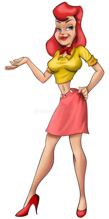 Fifties Girl stock vector. Illustration of cool, 1950 - 2565854