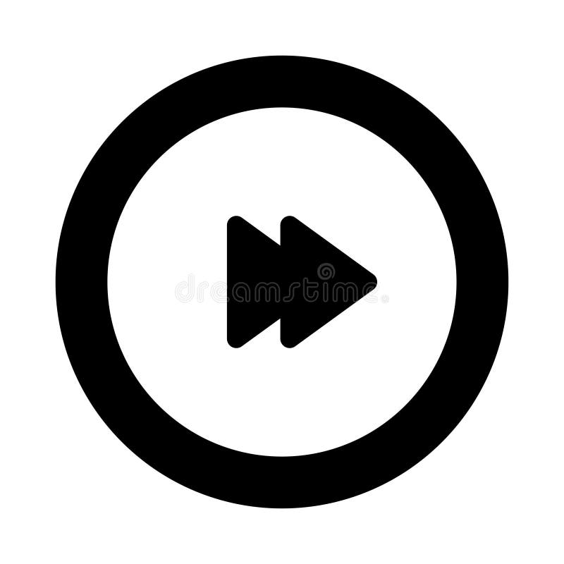 Fast Forward Arrow Icon stock vector. Illustration of symbol 243635394