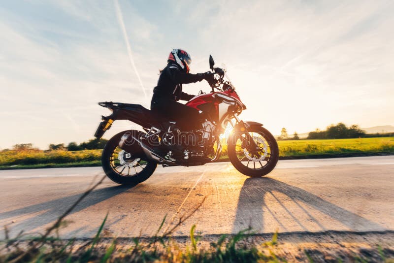Motorcycle driveby stock image. Image of moving, road 1534347