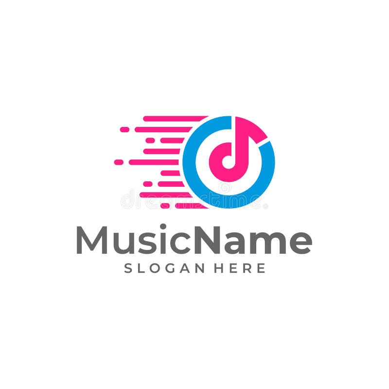 Fast Music Logo Template Design Vector Emblem Design Concept fast-music-logo-template-design-vector-emblem-design-concept