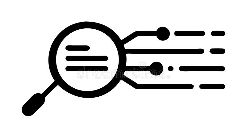 Fast Search Magnifier, Data Analysis Quick Find, vector design Generative AI vector illustration