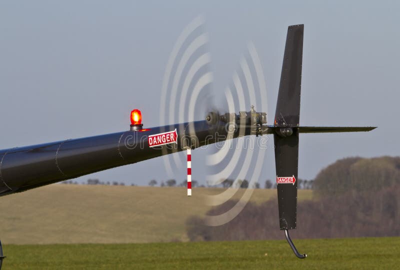 Fast Spinning Helicoptor Tail Rotor Stock Photo - Image of