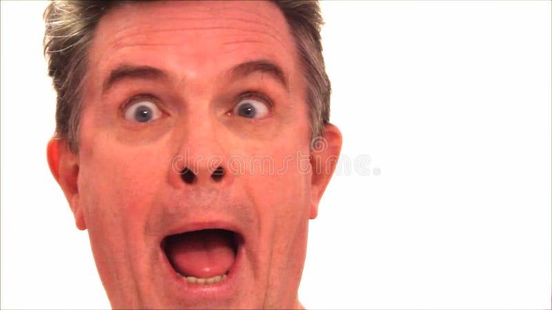 Fast talking head funny face rolling eyes