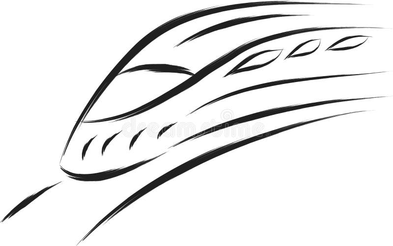 Fast train stock illustration
