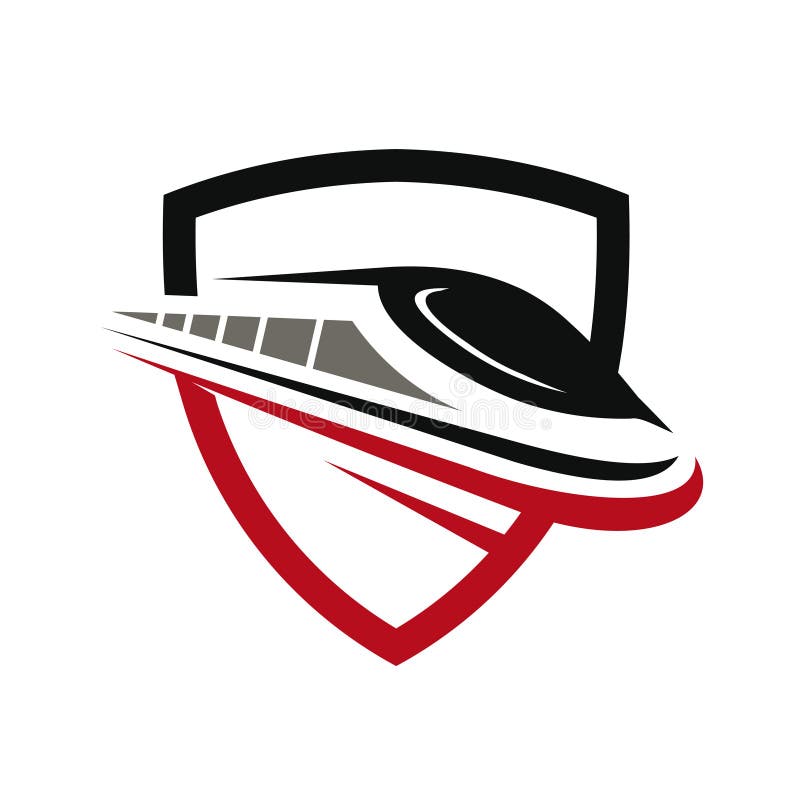 Electric Fast Train Logo Vector Inspiration royalty free illustration