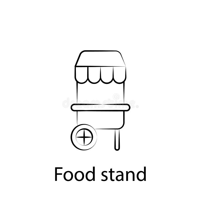 Fasta food stojaka konturu ikona Element karmowa ilustracyjna ikona Znaki i symbole mog? u?ywa? dla sieci, logo, mobilny app, UI, ilustracji Fasta food stojaka konturu ikona Element karmowa ilustracyjna ikona Znaki i symbole mog? u?ywa? dla sieci, logo, mobilny app, UI, ilustracji