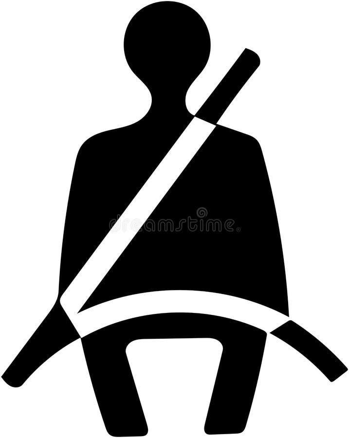 Fasten safety seat belt icon