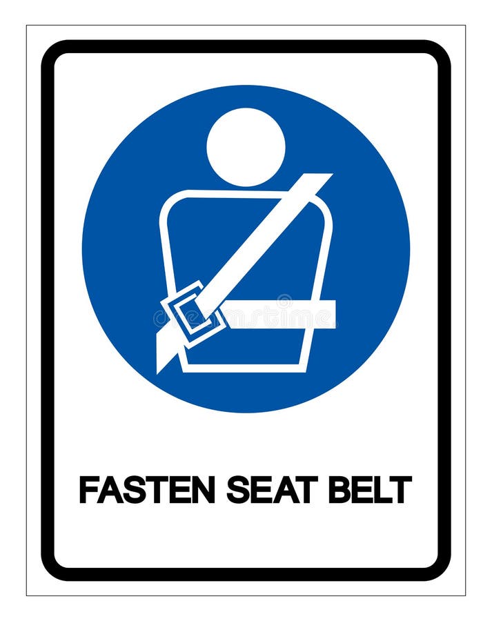 Fasten Seat Belt Symbol Sign,Vector Illustration, Isolated on White  Background Label. EPS10 Stock Vector - Illustration of climbing,  protection: 150511872
