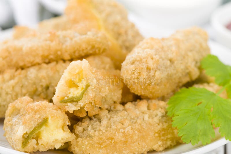 Faszerujący Jalapenos zdjęcie stock