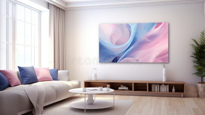 Faszinierend blaurosa Abstract stock abbildung