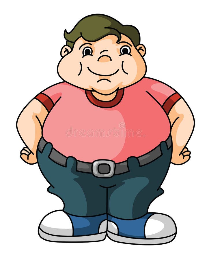 Fat Boy stock vector. Illustration of young, cartoon - 47879618