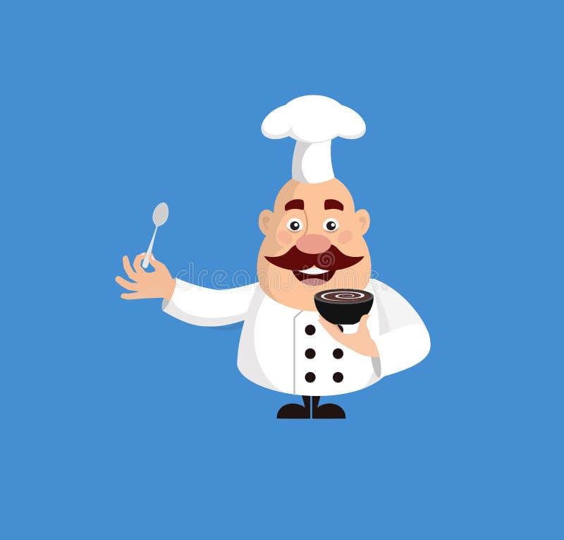 The cute chef yeti is cooking a soup in the big jug 6839182 Vector Art at  Vecteezy