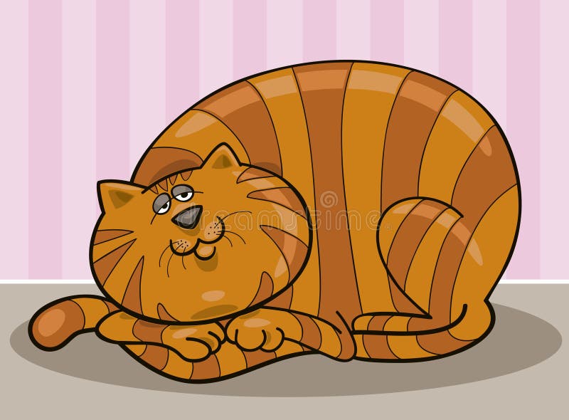 fat cat stuck by sobreinsart on DeviantArt