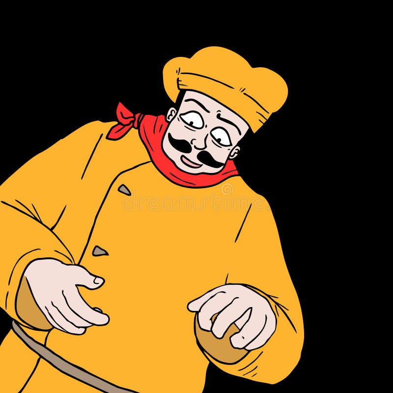 Fat chef stock illustration