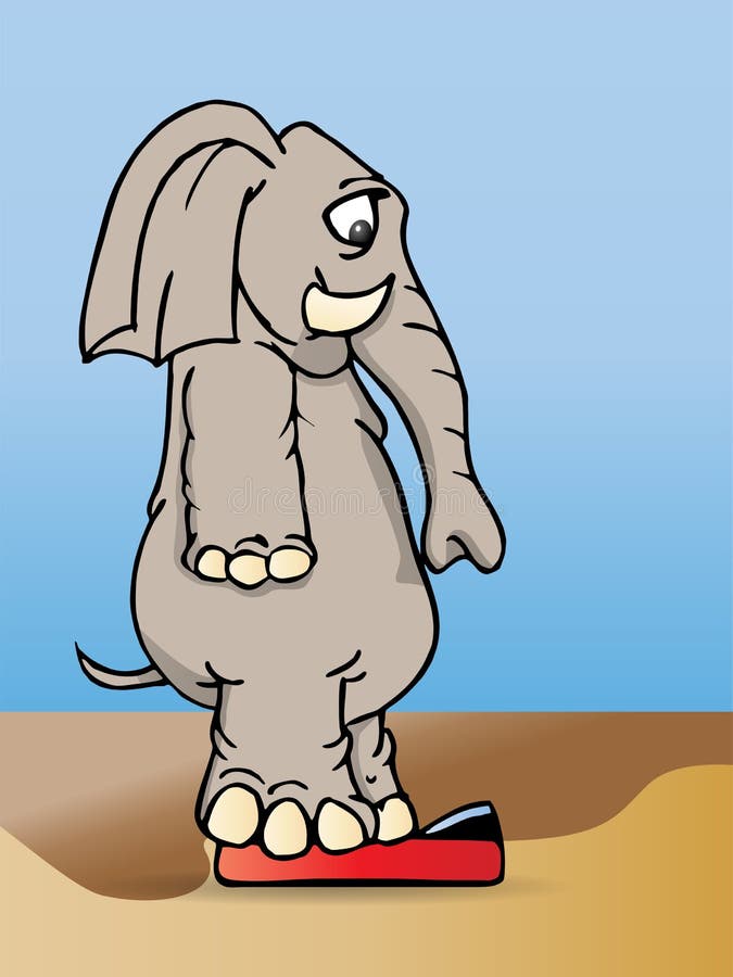 Fat elephant stock illustration. Illustration of belly - 14568377