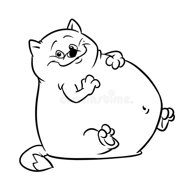 fat-cat-coloring-page-stock-illustrations-156-fat-cat-coloring-page