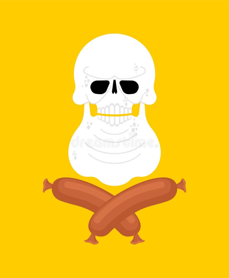 Fat Skull. Thick Skeleton Head Stock Vector Illustration of male